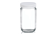 Straight-sided Clear glass jar with lid