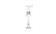 Tall Form Gas Washing Bottle with Full Length Joint with Hooks and Fritted Cylinder