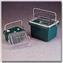 NALGENE&reg; DS5116 0°C Labtop Coolers, green polycarbonate lower section filled with a non-toxic gel; gel-filled white or non-filled clear polycarbonate lid with handle