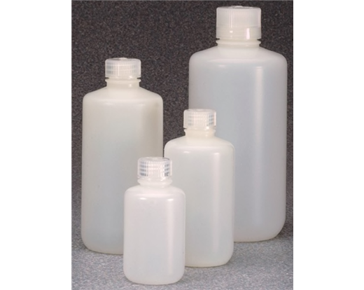 Nalgene Narrow-Mouth Fluorinated HDPE Bottles with Closures