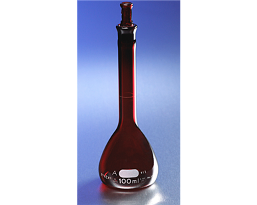 Class A Low Actinic Volumetric Flask with Stopper