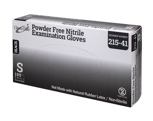 OmniTrust #215 Black Nitrile Powder Free Examination Glove