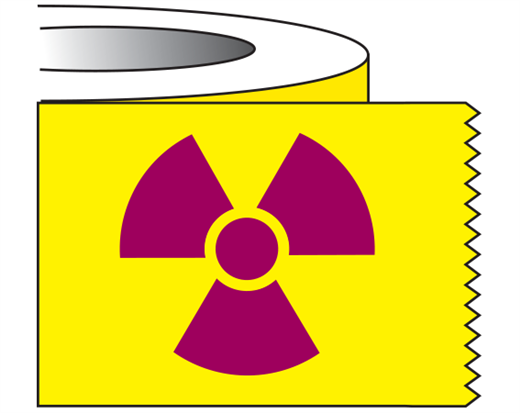 Radioactive Materials Symbol Warning Tape