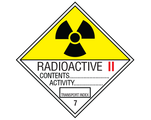 Radioactive 2 / 7 Warning Label