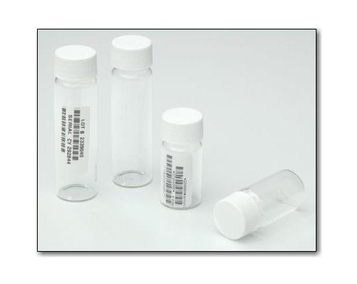 Clear Borosilicate Glass VOA Vials with White PP Cap