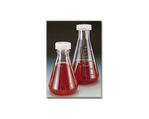 NALGENE&amp;reg; 4108 Erlenmeyer Flasks with Screw Closure, polycarbonate; polypropylene closure