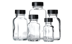 French Square Clear glass bottles