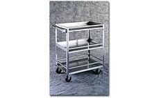 Utility Carts, Stainless Steel, with Guard Rails