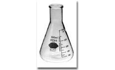 Flask, Erlenmeyer, Narrow Mouth, Reinforced Beaded