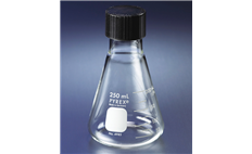 PYREX Narrow Mouth Erlenmeyer Flask with Phenolic Screw Cap, Graduated