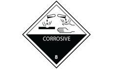 DOT Corrosive Warning Label
