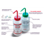 Bottles, GHS Compliant Wash Bottle, Pre-printed with Screw-cap, LDPE