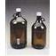 Bottle, Jugs, Narrow Mouth Boston Round Amber Glass, PTFE-lined white PP cap, Thermo Scientific&amp;reg;