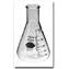 Flask, Erlenmeyer, Narrow Mouth, Reinforced Beaded Top, with Capacity Scale, Kimble