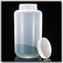 NALGENE&amp;reg; 2124 Fluorinated Large Wide-Mouth Bottle, fluorinated high-density polyethylene; fluorinated white polypropylene screw closure
