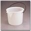 NALGENE&amp;reg; 7002 Bucket with Graduations, white high-density polythylene; polythylene-covered bail