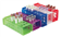 Racks hold round, flat and conical blood collection and culture tubes