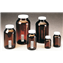 Bottle, Wide-Mouth Glass Packers, Amber Glass with PTFE-lined White PP Cap, Thermo Scientific&reg;