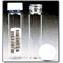 Vial, Clear VOA with 0.060 inch Septa, Clear Borosilicate Glass, 0.060 inch Silicone/PTFE Septum in a White PP Cap, Thermo Scientific&reg;