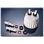 NALGENE&reg; 6149 Barbed Bulkhead Fittings, polypropylene fittings (2), acetal nuts (2), silicone gaskets (2), TPE port cap