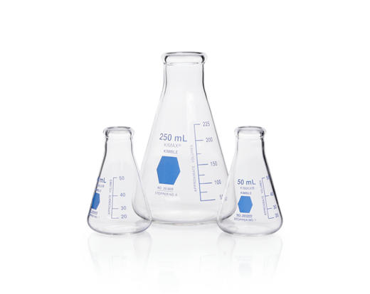 Erlenmeyer Flasks with Colored Graduation Marks
