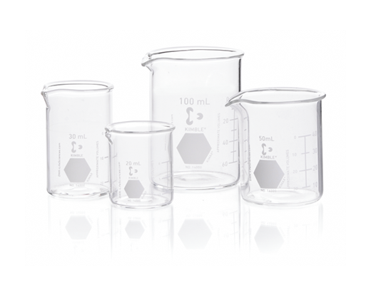 KIMAX Low Form Beakers with Capacity Scale
