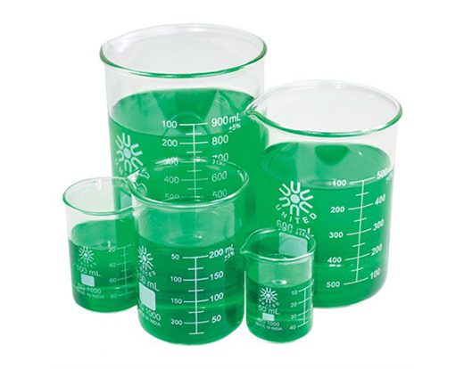 Glass Beaker Set of 5, Borosilicate Glass