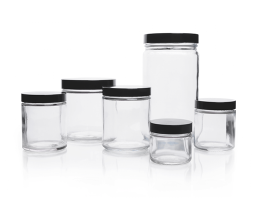 KIMBLE Clear Straight-Sided Jars Convenience Packs