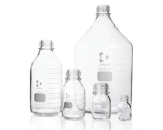 Bottles, Media, Screw Cap, Borosilicate, PVC Coated, Schott