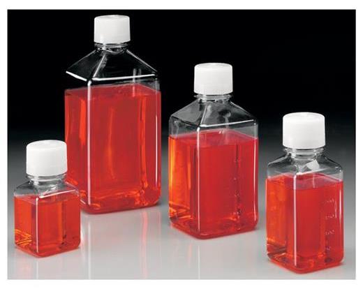 Sterile square media bottle