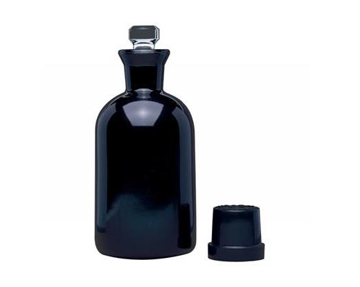 300mL Black B.O.D. Bottle, Glass Robotic Stopper, Wheaton
