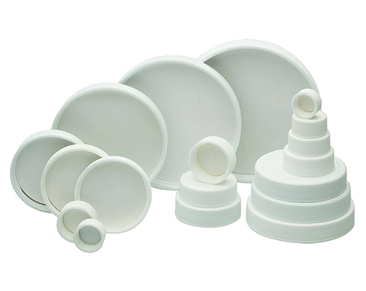 WHEATON White Polypropylene Screw Caps