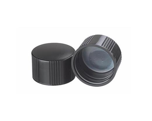 Closure, Screw Cap, Phenolic, Black, LDPE Liner, Not Autoclavable, Wheaton