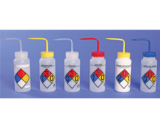 Bel-Art Biohazard Safety Labeled bottles