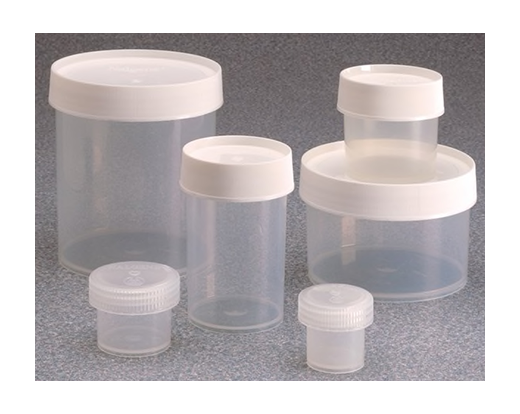 NALGENE 2118 Straight-Side Wide-Mouth Jars, polypropylene; polypropylene screw closure