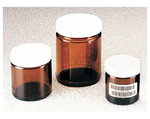 Amber Glass Bottles w/PTFE-lined PP Cap