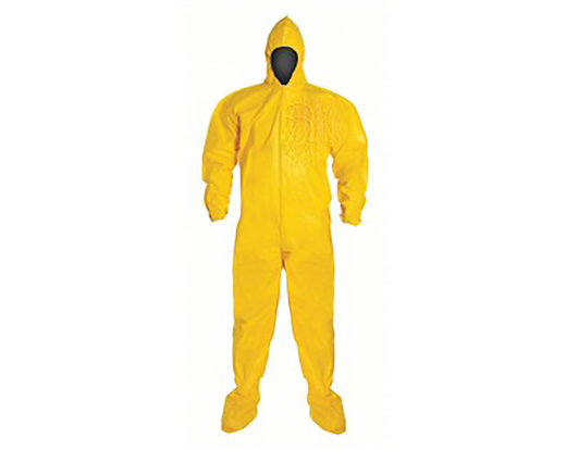 QC Tyvek yellow coveralls with boots
