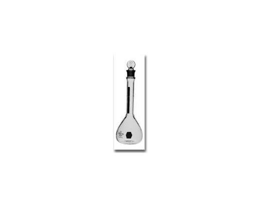 Flask, Volumetric, Red Stripe, Class A, ST Stopper, Kimble