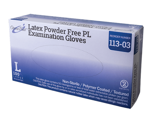 OmniTrust #113 Series Latex Powder Free PL Examination Glove