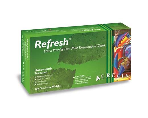 Latex Powder-Free Mint Examination Gloves