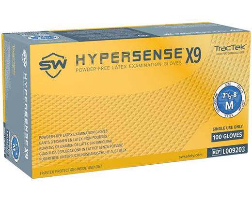 Hypersense X9 High Performance Grip Latex Exam Gloves