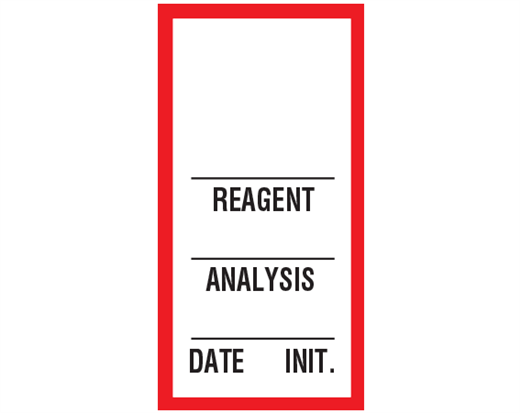 Reagent Analysis &amp; Expiration Communication Label