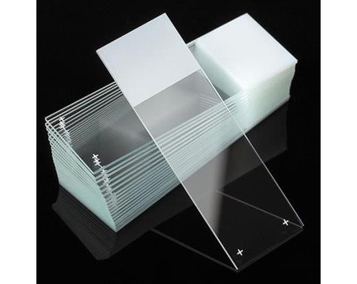 Diamond White Glass Charged Slides with 90° Corners