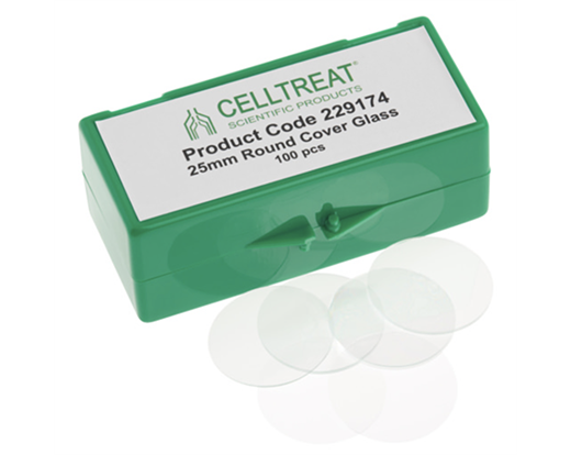 25mm Round Cover Glass, Sterile