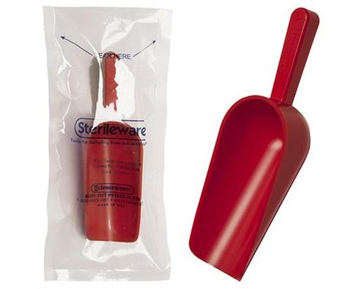 Red Sterile Sampler Scoop