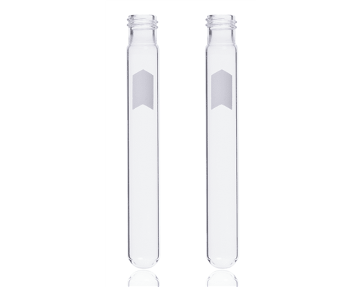 Tube, Culture, Disposable, Borosilicate Glass, Screw-Cap Finish, Round Bottom, w/Marking Spot, Kimbl