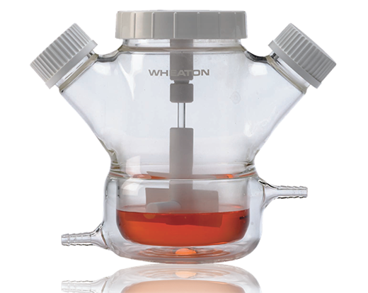 WHEATON CELSTIR Jacketed Double Sidearm Spinner Flask