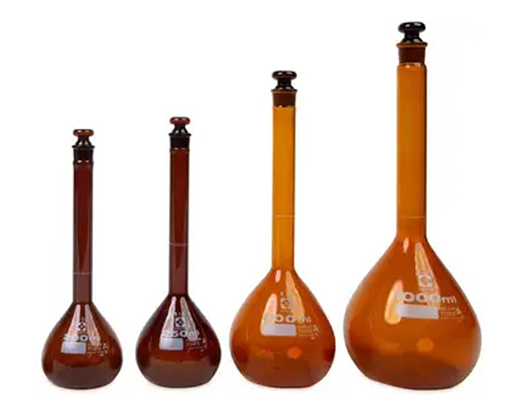 Amber Glass Class A Volumetric Flask