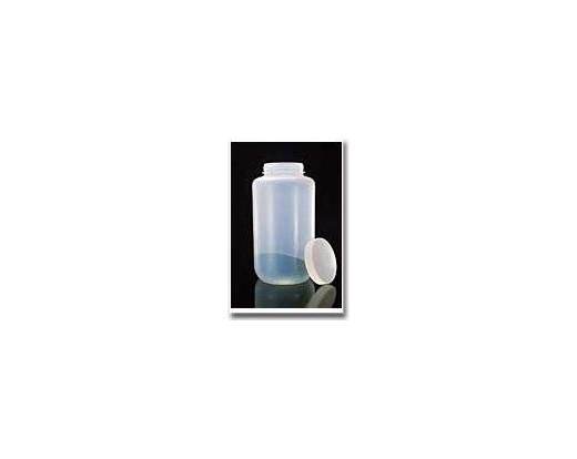 NALGENE&amp;reg; 2120 Large Wide-Mouth Bottles, high-density polyethylene; white polypropylene screw clo