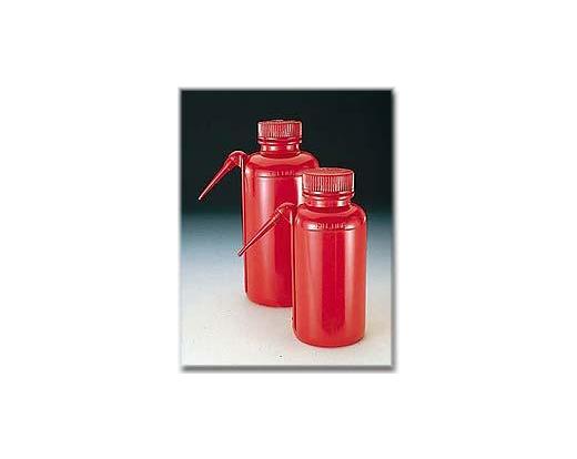 NALGENE&amp;reg; 2408 Unitary<font size=-1><sup>TM</sup></font> Safety Wash bottles, red low-density pol